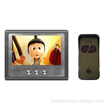 Wired Video Door Phone, 7-inch Class A Screen, High Resolution Up to 1024* 600, Auto IR NightNew